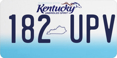 KY license plate 182UPV