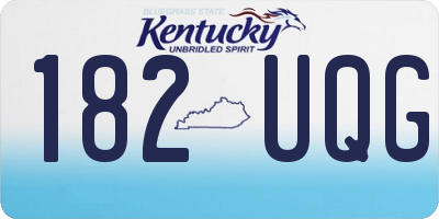 KY license plate 182UQG