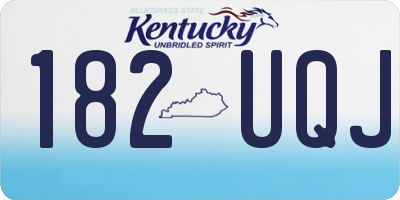 KY license plate 182UQJ