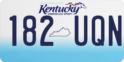 KY license plate 182UQN