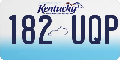 KY license plate 182UQP