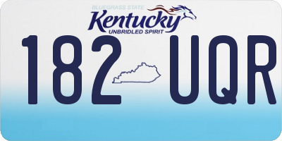 KY license plate 182UQR