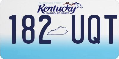 KY license plate 182UQT