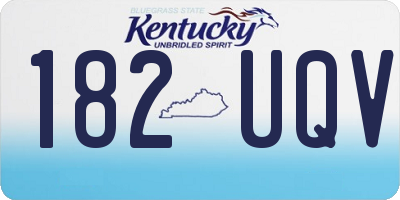 KY license plate 182UQV