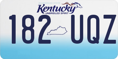 KY license plate 182UQZ