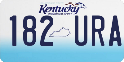 KY license plate 182URA
