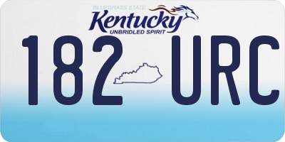 KY license plate 182URC