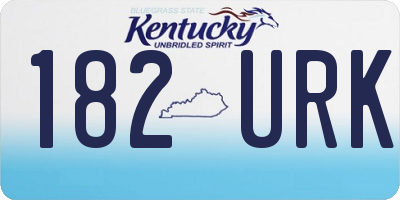 KY license plate 182URK