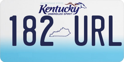 KY license plate 182URL