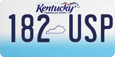 KY license plate 182USP