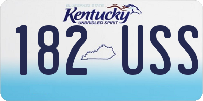 KY license plate 182USS
