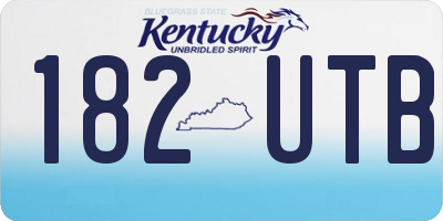KY license plate 182UTB