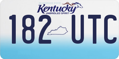 KY license plate 182UTC
