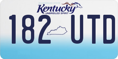 KY license plate 182UTD