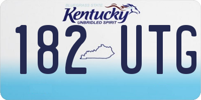 KY license plate 182UTG