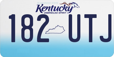 KY license plate 182UTJ