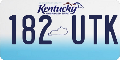 KY license plate 182UTK