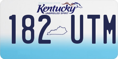 KY license plate 182UTM