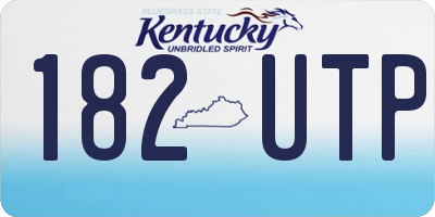 KY license plate 182UTP