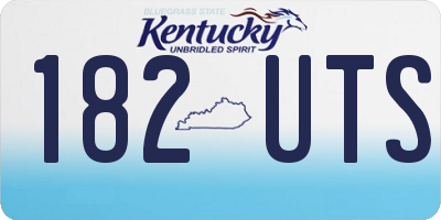 KY license plate 182UTS