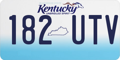 KY license plate 182UTV