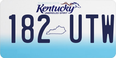 KY license plate 182UTW