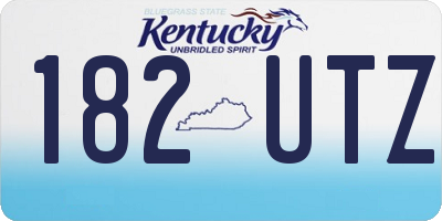 KY license plate 182UTZ