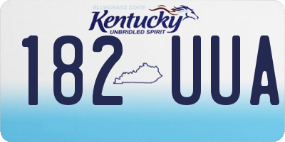 KY license plate 182UUA