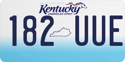 KY license plate 182UUE