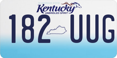KY license plate 182UUG