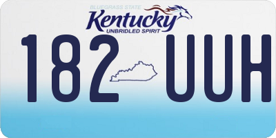 KY license plate 182UUH