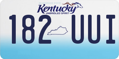 KY license plate 182UUI