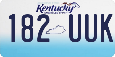 KY license plate 182UUK