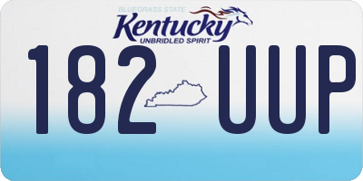 KY license plate 182UUP
