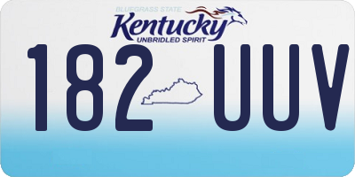 KY license plate 182UUV