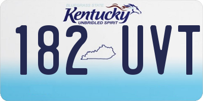 KY license plate 182UVT