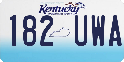 KY license plate 182UWA