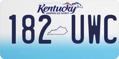 KY license plate 182UWC