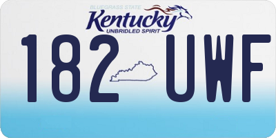 KY license plate 182UWF