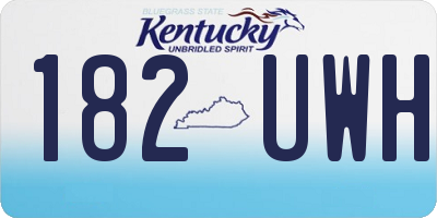 KY license plate 182UWH