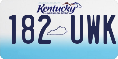 KY license plate 182UWK