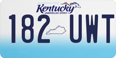 KY license plate 182UWT