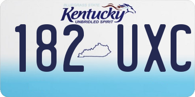 KY license plate 182UXC
