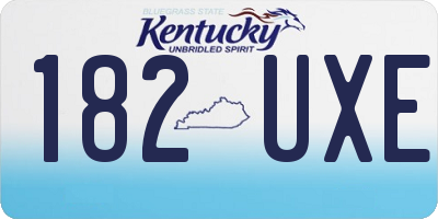 KY license plate 182UXE