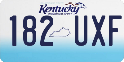 KY license plate 182UXF