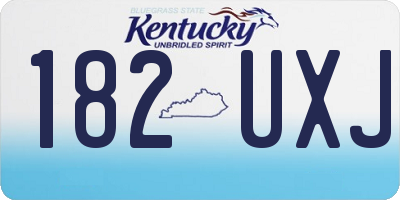 KY license plate 182UXJ
