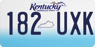 KY license plate 182UXK