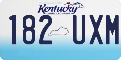 KY license plate 182UXM