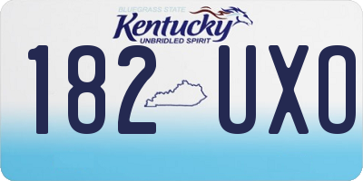 KY license plate 182UXO