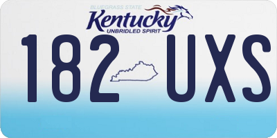 KY license plate 182UXS